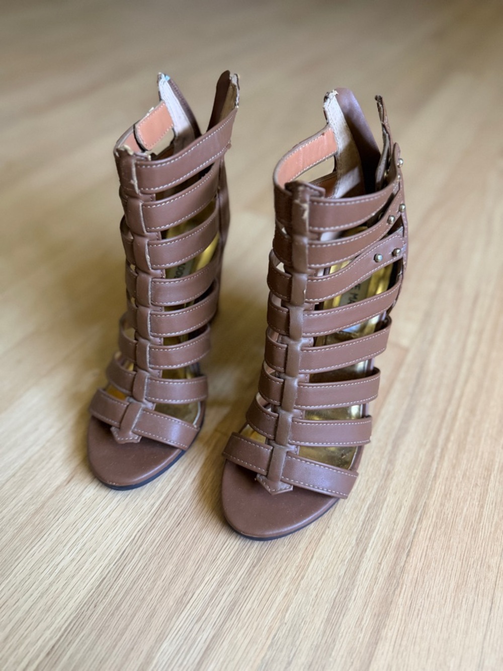 Steve Madden Brown Strappy Gladiator Heels